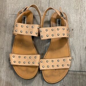 Steve Madden Tan Studded Sandals